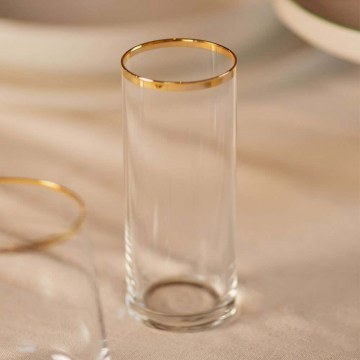 Ouzo Glasses Avantgarde (Set 4Pcs) 127RKL1115 5x5x13cm 195ml Gold-Clear Hermia