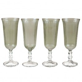Wine Glasses Splendid (Set 4Pcs) 127RKL1177 6x6x15,8cm 120ml Green Hermia GREEN