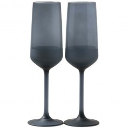 Ποτήρια Σαμπάνιας Tyrakle (Σετ 2Τμχ) 409PBH1154 7x7x22,6cm 195ml Fume Hermia FUME