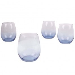 Water Glasses Larc (Set 4Pcs) 127RKL1145 8,1x8,1x10,2cm 350ml Blue Hermia BLUE