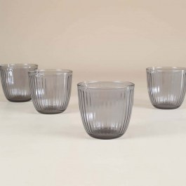 Ποτήρια Νερού Splendid (Σετ 4Τμχ) 127RKL1181 8,6x8,6x8,5cm 290ml Fume Hermia FUME