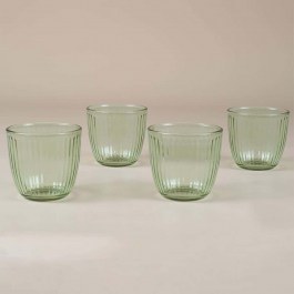 Water Glasses Splendid (Set 4Pcs) 127RKL1183 8,6x8,6x8,5cm 290ml Green Hermia GREEN