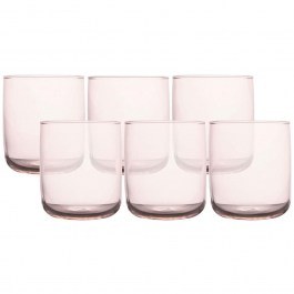 Ποτήρια Νερού (Σετ 6Τμχ) 409PBH1131 6,7x6,7x9cm 280ml Pink Hermia PINK