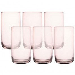 Water Glasses (Set 6Pcs) 409PBH1128 365ml Pink Hermia PINK
