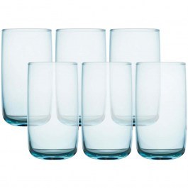 Water Glasses (Set 6Pcs) 409PBH1126 365ml Turquoise Hermia TURKUAZ
