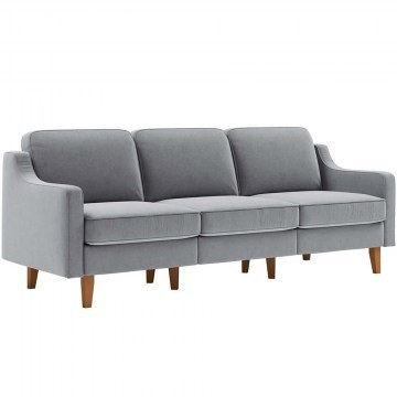 Καναπές Τριθέσιος Robin Extra 918CMF1173 220x87x84cm Fog Grey-Walnut