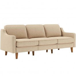 Καναπές Τριθέσιος Robin Extra 918CMF1167 220x87x84cm Sand-Walnut SAND