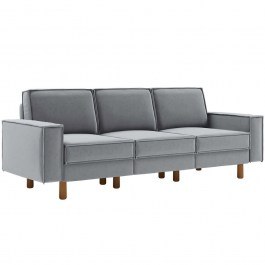 Καναπές Τριθέσιος Sparrow Extra 918CMF1253 238x87x89cm Fog Grey-Walnut GREY