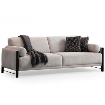 Καναπές Τριθέσιος Nora 345DRX1103 235x100x67cm Beige