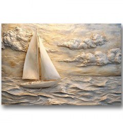 Πίνακας Καμβάς Wabisabi 895FNA1420 100x70cm Multi Wallity