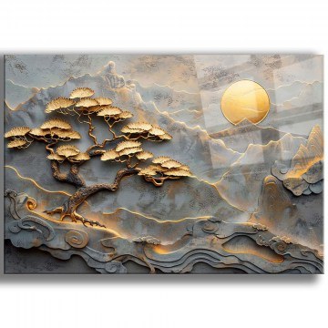 Tempered Glass Painting Cam 544CLR1550 100x70cm Multi Wallity