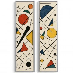 Κάδρα Huhu (Σετ 2Τμχ) 920MSN1108 25x100cm Multi Wallity