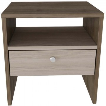 Κομοδίνο Nova 875ZNA3415 45x35x46,8cm Walnut-Cordoba Beige