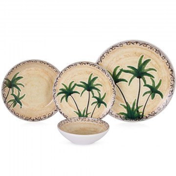Dinner Plates Coastal (Set 24Pcs) 492PST1108 Multi-Beige Hermia