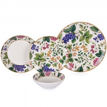 Dinner Plates Berries (Set 24Pcs) 492PST1114 Multi Hermia