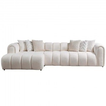 Corner Sofa (Left Corner) N-Line Boucle 752EST1315 265x185x70cm White