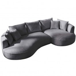 Corner Sofa (Right Corner) Venedik Boucle 752EST1346 317x163,5x71cm Dark Grey DARK GREY