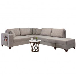 Corner Sofa - Bed Loft 752EST1358 230x285x80cm Beige BEIGE