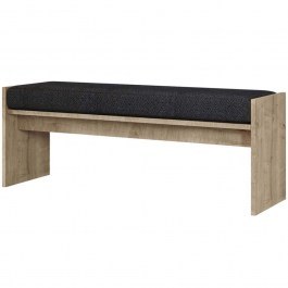 Σκαμπό Pearl 774BNT1106 120x35x45cm Anthracite-Oak ANTHRACITE-OAK