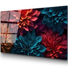 Tempered Glass Painting Uv 123BZM2663 100x70cm Multi Wallity