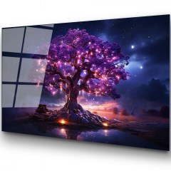 Tempered Glass Painting Uv 123BZM2673 100x70cm Multi Wallity