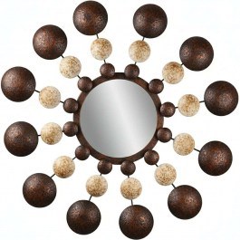 Wall Mirror Bys 930DYU1520 70x5x70cm Bronze-Cream Wallity CREAM-BRONZE