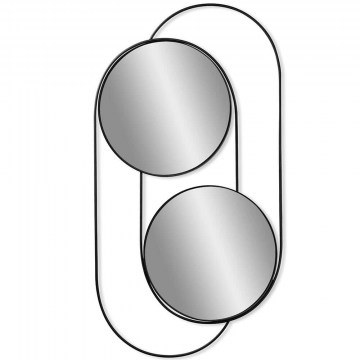 Wall Mirror Bys 930DYU1515 36x2x66cm Black Wallity