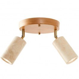 Φωτιστικό Οροφής - Σποτ Nur 823OLY1134 Φ30x21cm 2xGU10 10W Travertine Beige-Oak Opviq OAK-BEIGE
