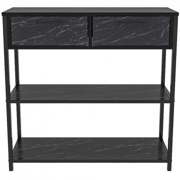 Console Latho 875ZNA4302 90x30,5x92cm Marble Effect Black