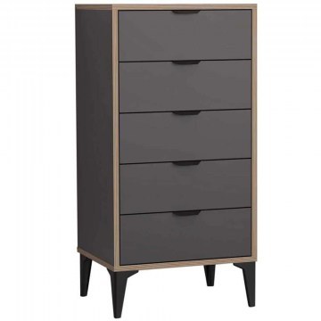 Chest Of Drawers Arden 260ETH1403 50x40x105cm Anthracite