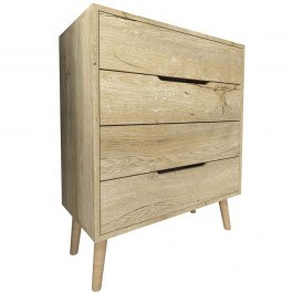 Συρταριέρα Flora 469ORN2104 78x45x95cm Oak OAK