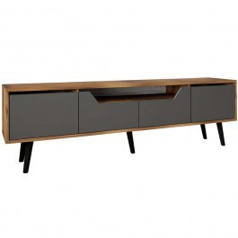 TV Furniture Roma 469ORN1708 180x30x53cm Walnut-Anthracite WALNUT-ANTHRACITE