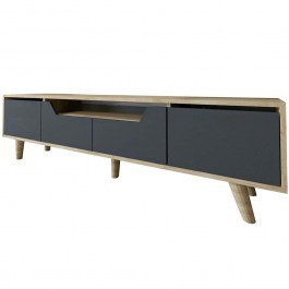 TV Furniture Roma 469ORN1710 180x30x53cm Oak-Anthracite ANTHRACITE-OAK
