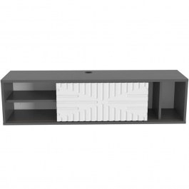 Έπιπλο Τηλεόρασης Επιτοίχιο Teo Floating 875ZNA5335 140x29,5x29,5cm Anthracite-White ANTHRACITE-WHITE
