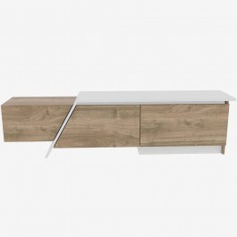 Έπιπλο Τηλεόρασης Zonas 875ZNA5330 180x35x28,6cm Walnut-White WALNUT-WHITE