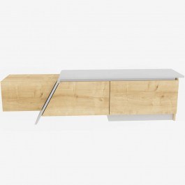 Έπιπλο Τηλεόρασης Zonas 875ZNA5332 180x35x28,6cm Oak-White OAK-WHITE