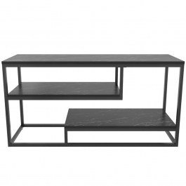 TV Furniture Lorin 875ZNA5315 120,2x35,2x60cm Marble Effect Black BLACK