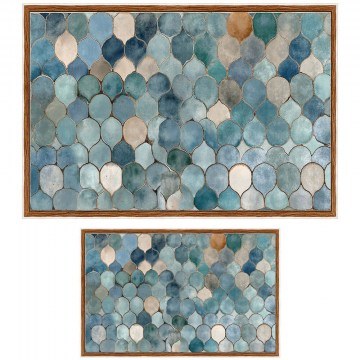 Πατάκια Μπάνιου Asr19 290HFT1119 (Σετ 2Τμχ) Multi-Blue L'Εssentiel Maison