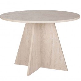Table Virella 746NRD1108 D120x75cm Travertine Beige BEIGE