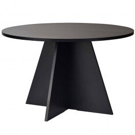 Τραπέζι Virella 746NRD1112 Φ120x75cm Wood Black BLACK