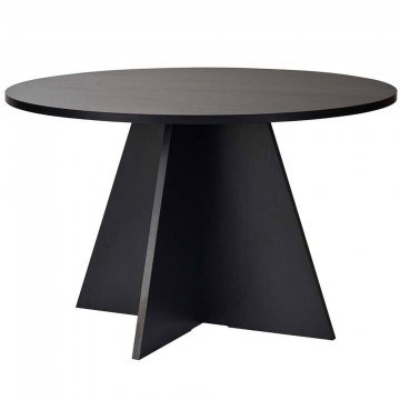 Τραπέζι Virella 746NRD1112 Φ120x75cm Wood Black