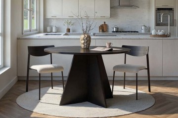 Τραπέζι Virella 746NRD1112 Φ120x75cm Wood Black