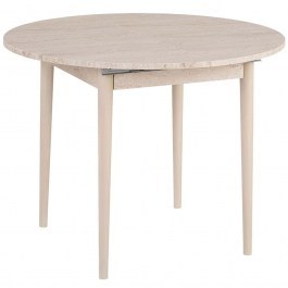 Extendable Table Viona 993NRD1105 D100/131x75cm Travertine Beige-Oak BEIGE