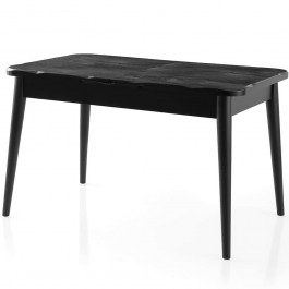 Extendable Table Crea 974NMB2237 130/164x80x75cm Black BLACK