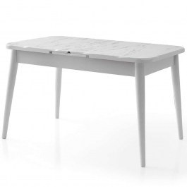 Extendable Table Crea 974NMB2238 130/164x80x75cm White WHITE