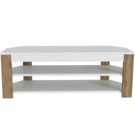 TV Furniture Rita 875ZNA5362 120x35x42cm White-Oak WHITE