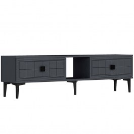 Έπιπλο Τηλεόρασης Yuka 150x30x41cm Anthracite ANTHRACITE