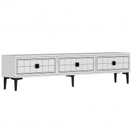 Έπιπλο Τηλεόρασης Yuka 180x30x41cm White WHITE