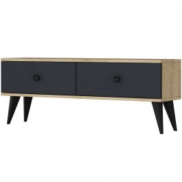 TV Furniture Mona 555CHM1129 120x30x40,5cm Sapphire Oak-Anthracite ANTHRACITE-OAK