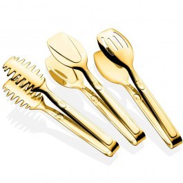 Λαβίδες Σερβιρίσματος (Σετ 3Τμχ) Piacasa 645DRM1129 21,4cm Titanium Gold Hermia GOLD